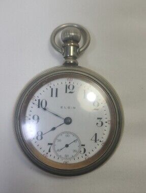 Elgin National Watch Co. Nickel Silver Pocket Watch For Parts Or Repair